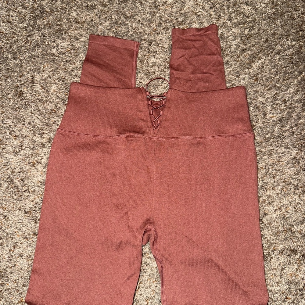 Fabletics High-Waisted Seamless Lace-Up Leggings